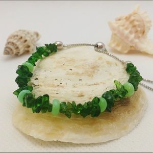 Russian Diopside with Green Opal Bracelet